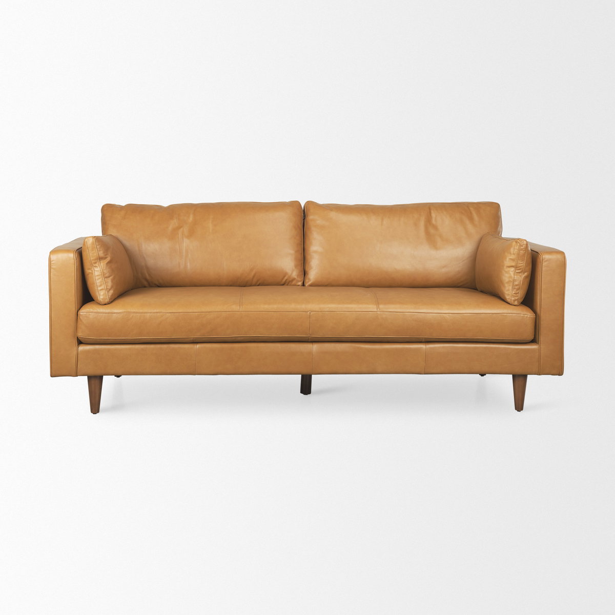 Elton   Tan Leather Sofa, Sofas & Sectional by Mercana, 87.8" length x 37.8" width x 34.65" height View 4
