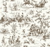 Seasons Toile Brown Wallpaper, by York Wall, 27' length x 2'3" width x 0.02" depth thumbnail