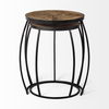 Clapp III (Set of 2) 20L x 20W Brown Round Wood Top with Black Metal Frame Nesting Accent Tables thumbnail 6
