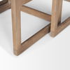 Grier Set of 2 Light Brown Solid Wood with Cane Nesting Accent Tables thumbnail 11
