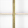Taunton 80L x 10.5W x 90H Light Brown Wood with Gold Metal Frame 6 Tier Shelving Unit thumbnail 11