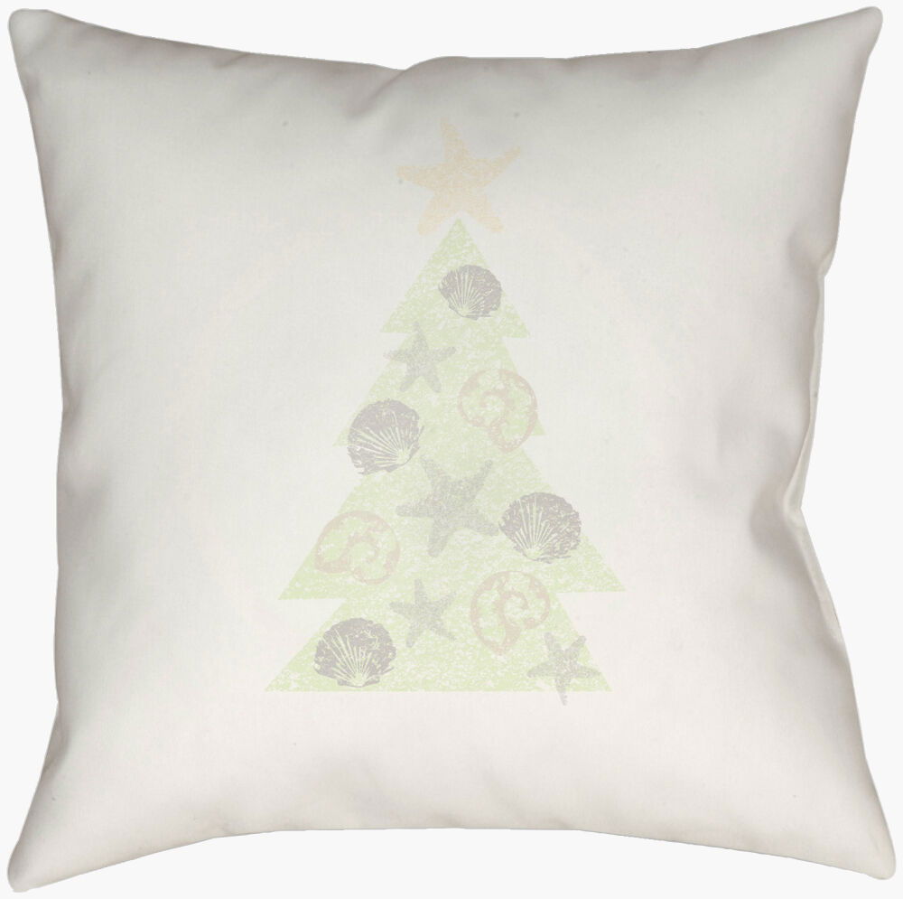 Coastal Holiday Accent Pillow, Decorative Pillow by Surya, 18" length x 18" width