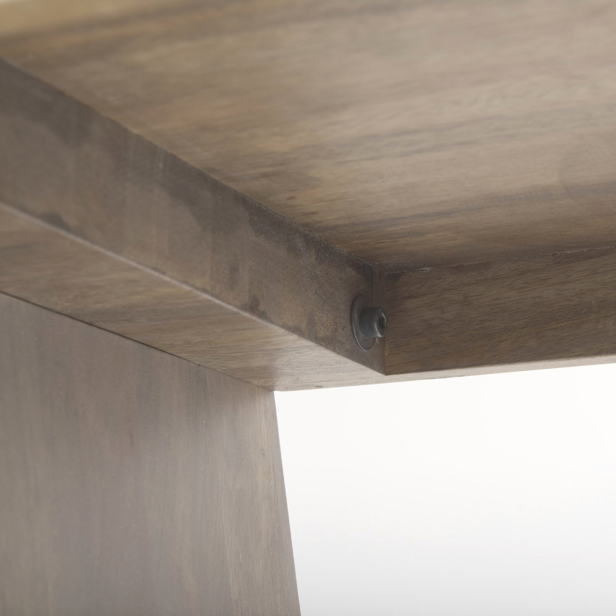 Elaine III 60L x 16W Brown Wood Angled Leg Console Table, by Mercana, 60" length x 16" width x 33" height View 10