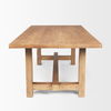 Suke Rectangular Natural Wood Trestle Dining Table thumbnail 5