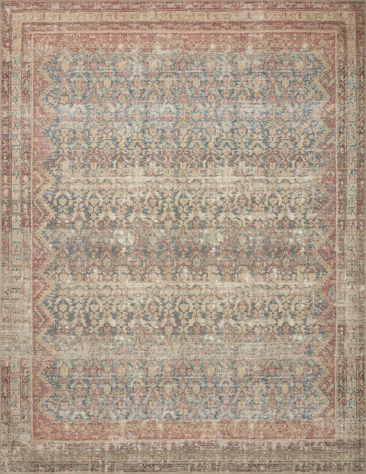 Angela Rose x Loloi Aubrey Rug, 1'6" length x 1'6" width View 1