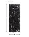 Gathered Teak Black Wood Wall Decor, Sculptural Wall Art by Uttermost, 19" width x 49" height x 3.5" depth thumbnail 3