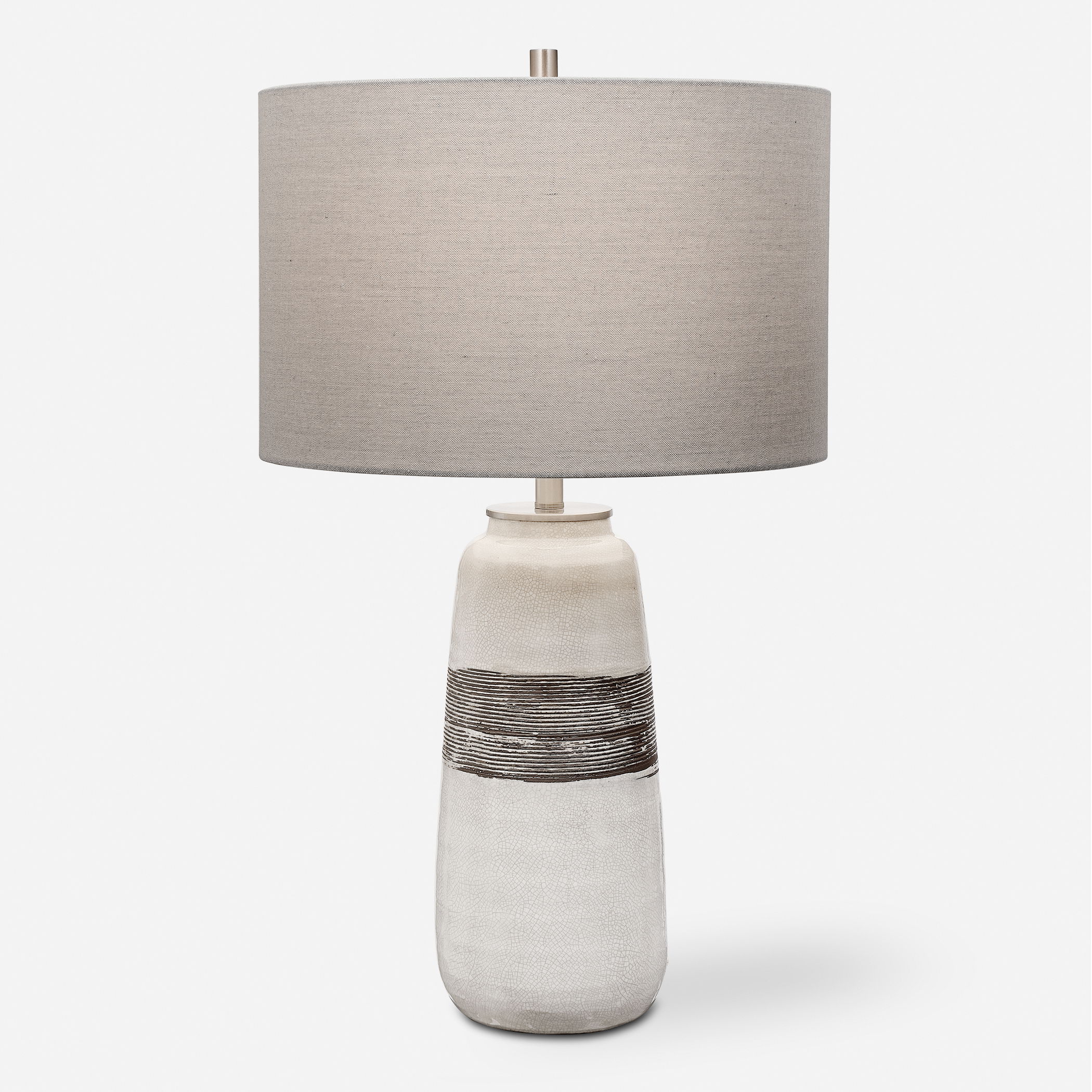 Comanche White Crackle Table Lamp large image 