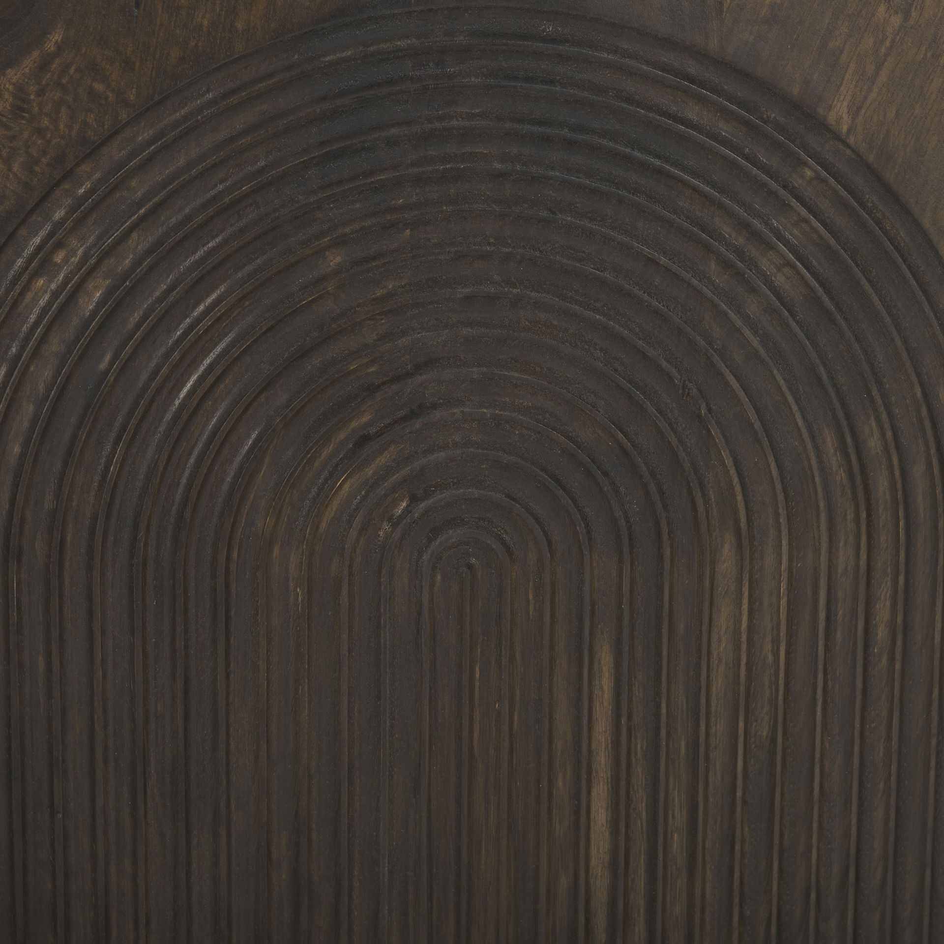 Tucker Dark Brown Wood with Carved Arch Pattern 2 Door Cabinet, Cabinets & Chest by Mercana, 36" length x 15" width x 30" height View 10