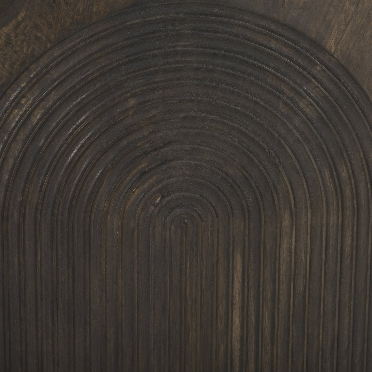 Tucker Dark Brown Wood with Carved Arch Pattern 2 Door Cabinet, Cabinets & Chest by Mercana, 36" length x 15" width x 30" height View 10