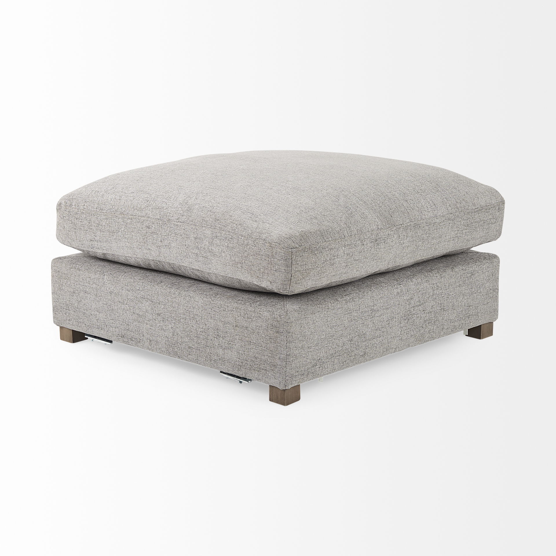 Valence  Medium Gray Full Size Ottoman Sectional Piece, Sectional Sofa by Mercana, 38.58" length x 38.58" width x 17.72" height View 5