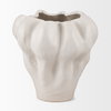 Vanna Sculptural Cream Glazed Ceramic Vase, by Mercana, 11.81" length x 11.61" width x 11.81" height thumbnail 4