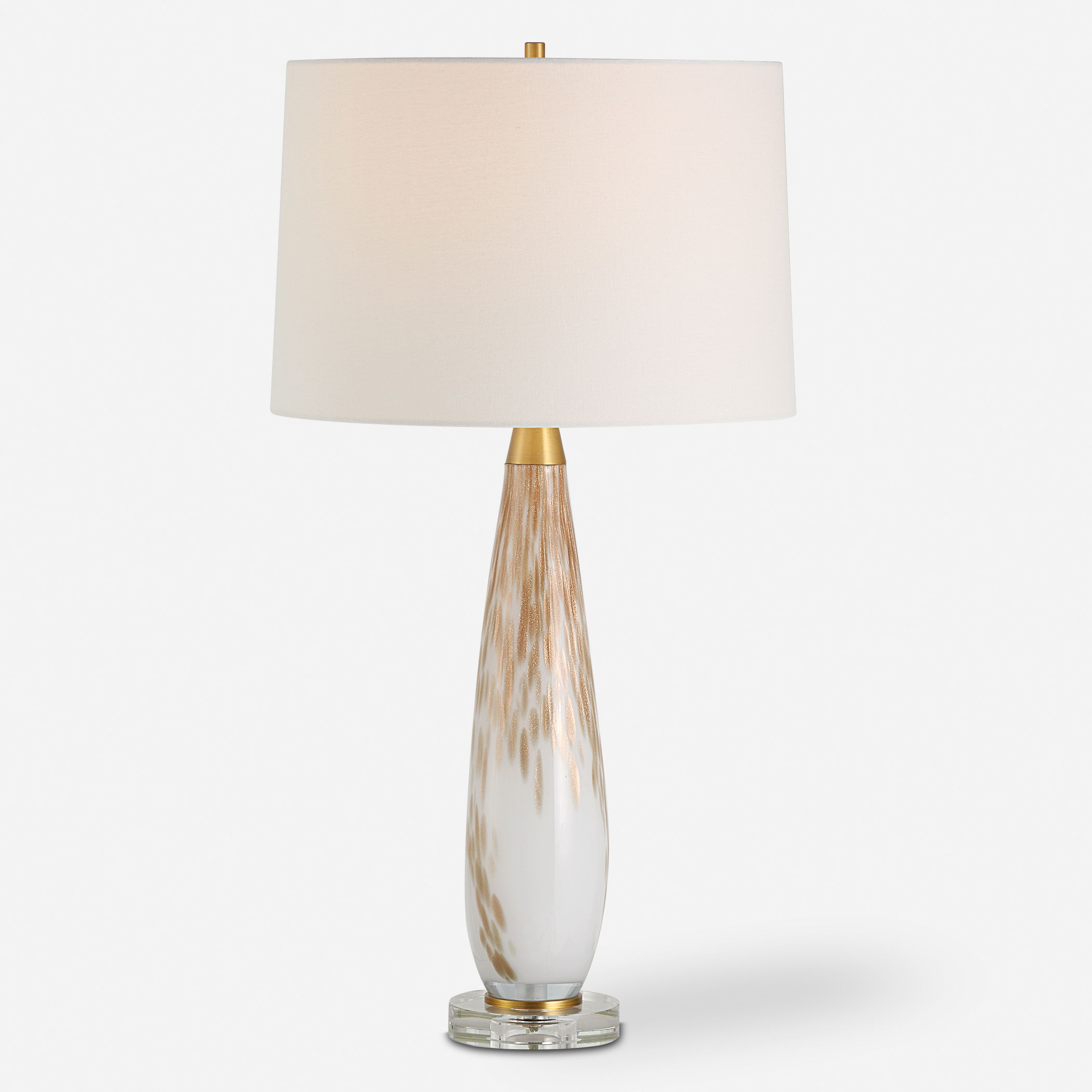 Lyra White & Gold Table Lamp large image 