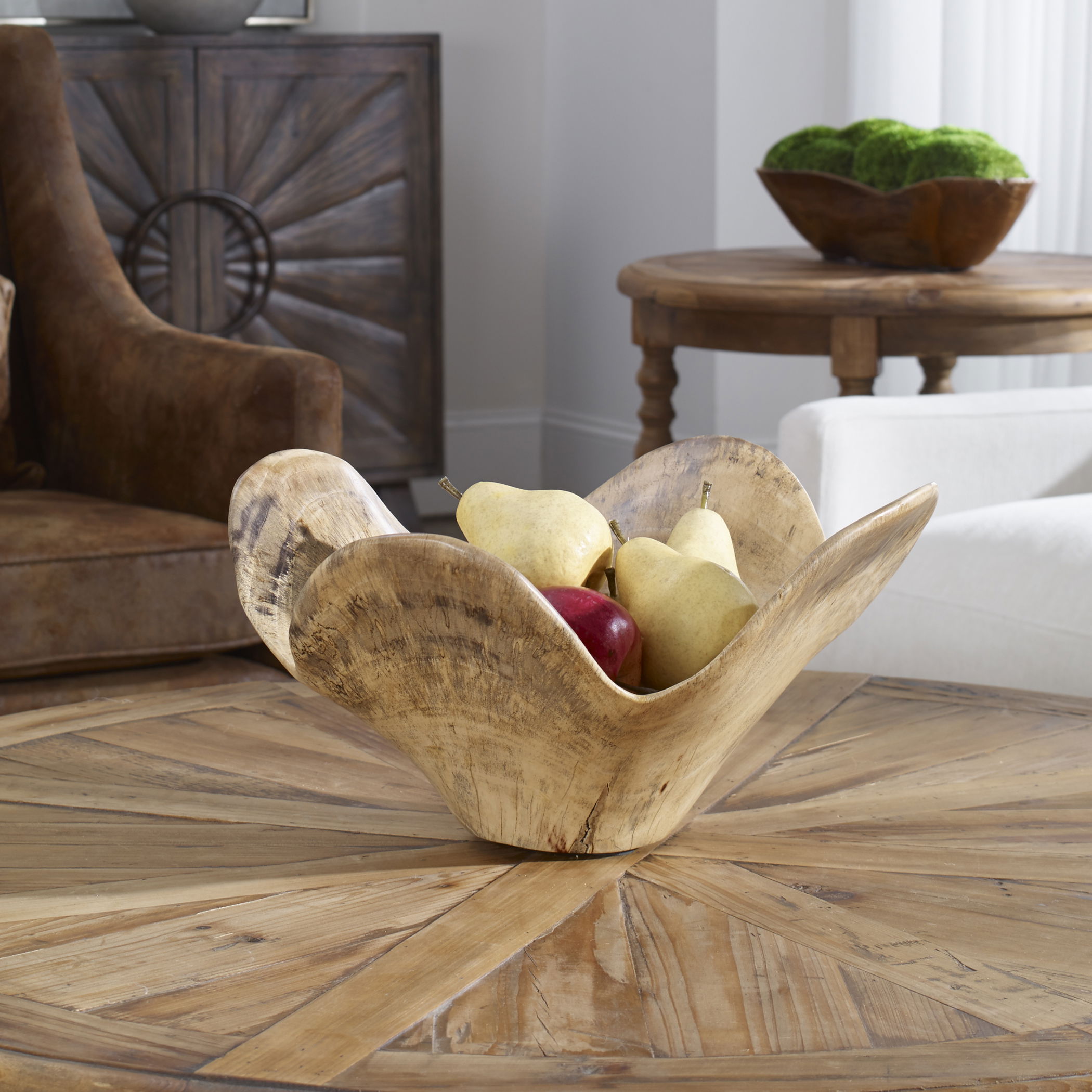 Tamarine Wood Bowl, Decorative by Uttermost, 15.75" width x 7.5" height x 15.75" depth View 2