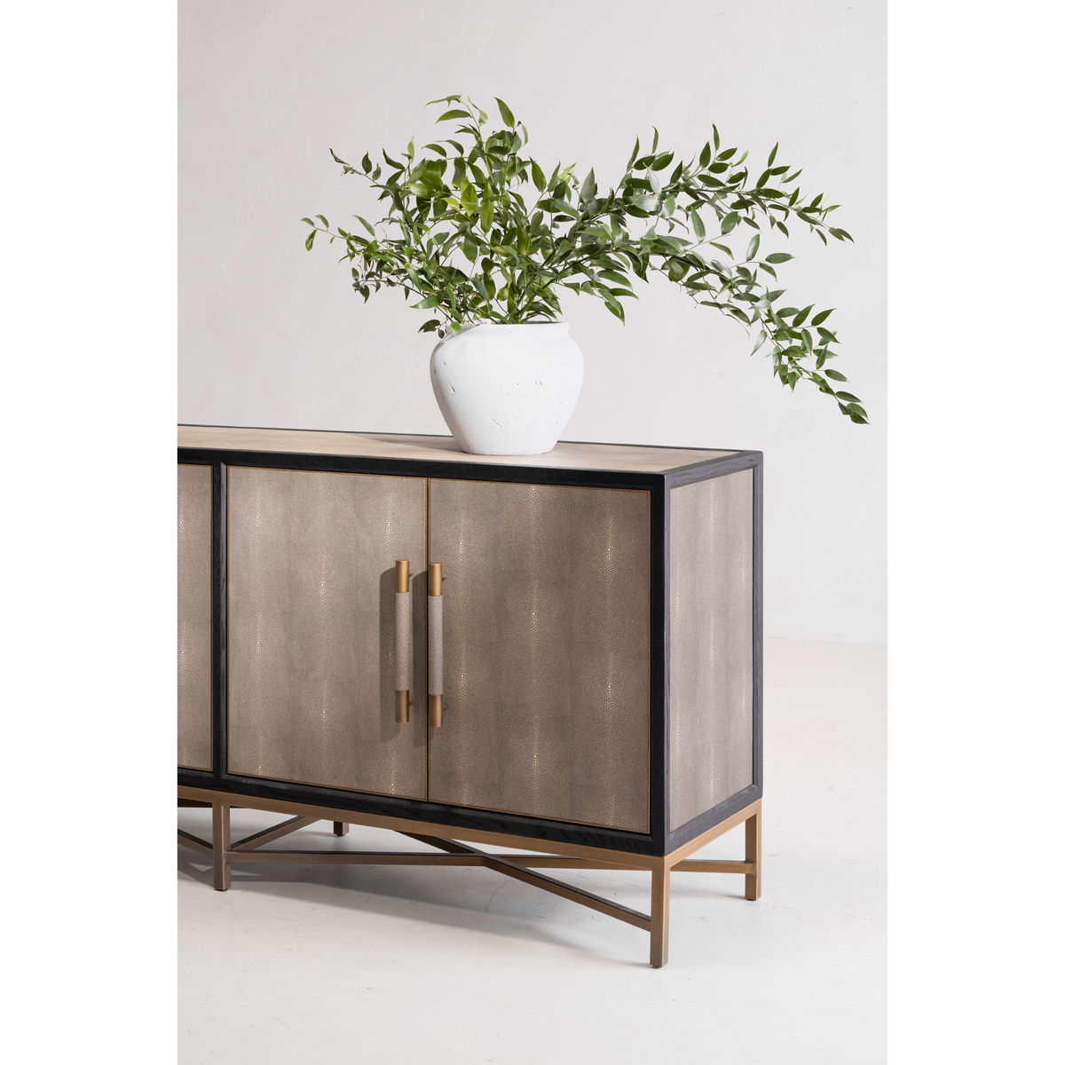 Mako Small Sideboard Grey, Cabinets & Sideboard by Moe's Home, 76" width x 34" height x 18" depth View 12