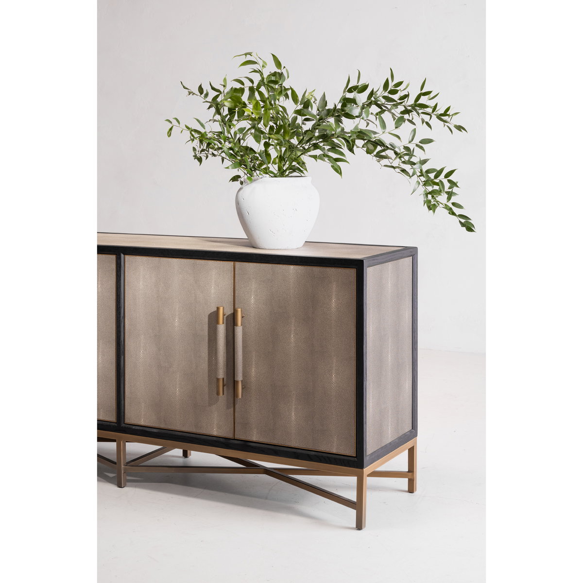 Mako Small Sideboard Grey, Cabinets & Sideboard by Moe's Home, 76" width x 34" height x 18" depth View 12