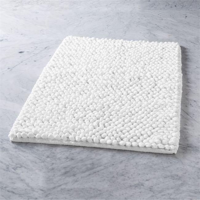 Online Designer Bathroom Cirrus White Bath Mat