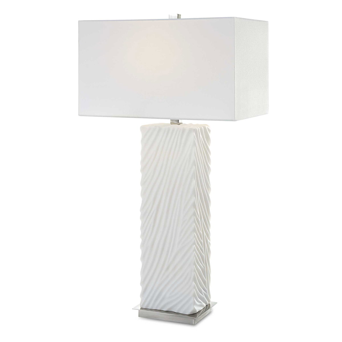 Pillar White Marble Table Lamp, by Uttermost, 17" width x 32" height x 10" depth View 1