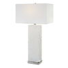 Pillar White Marble Table Lamp, by Uttermost, 17" width x 32" height x 10" depth thumbnail 1