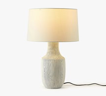 Online Designer Living Room Laroda 20" Ceramic Table Lamp, White/Black