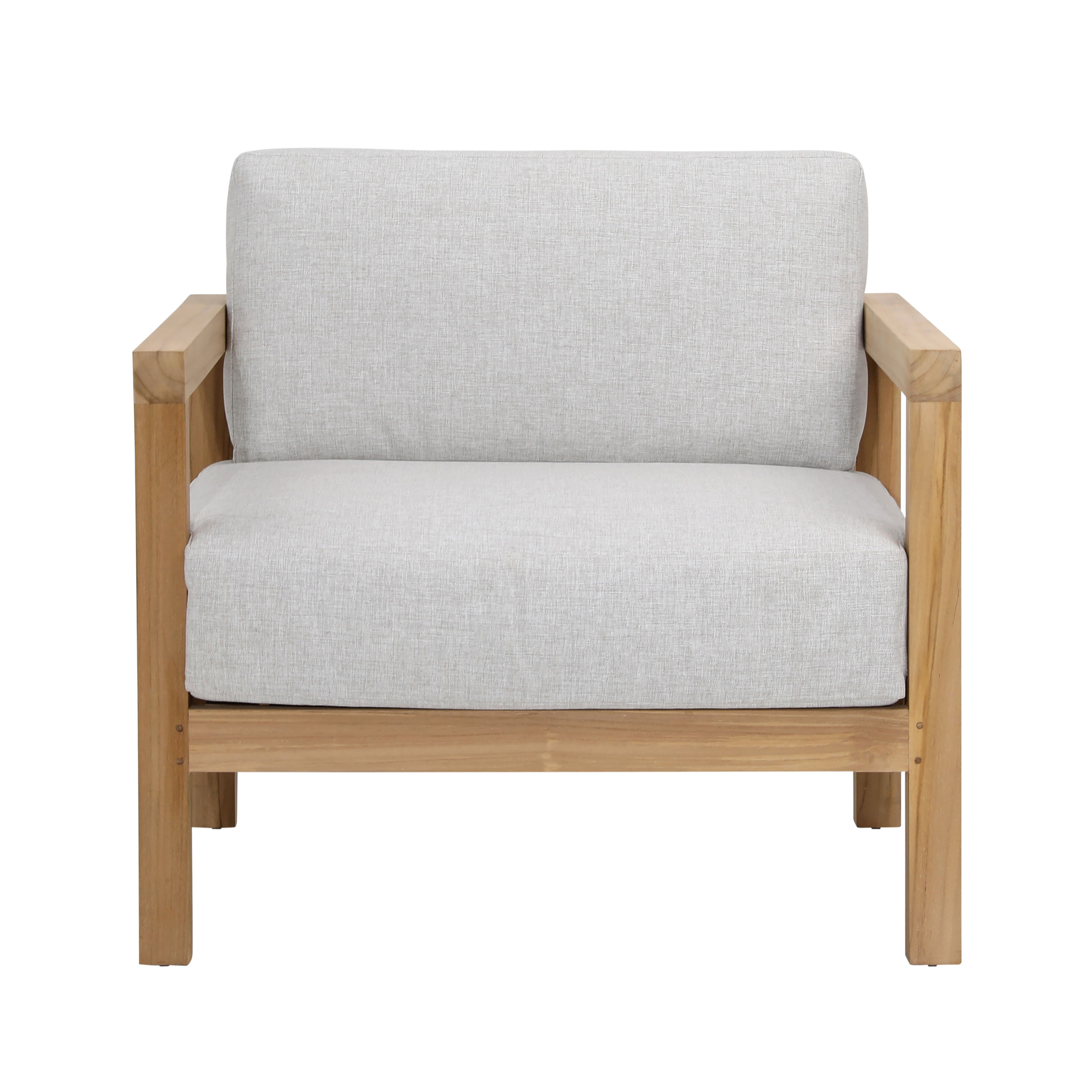 Boe Outdoor Occasional Chair Light Grey, Accent Chair by Dovetail, 32" width x 31" height x 31.5" depth View 2