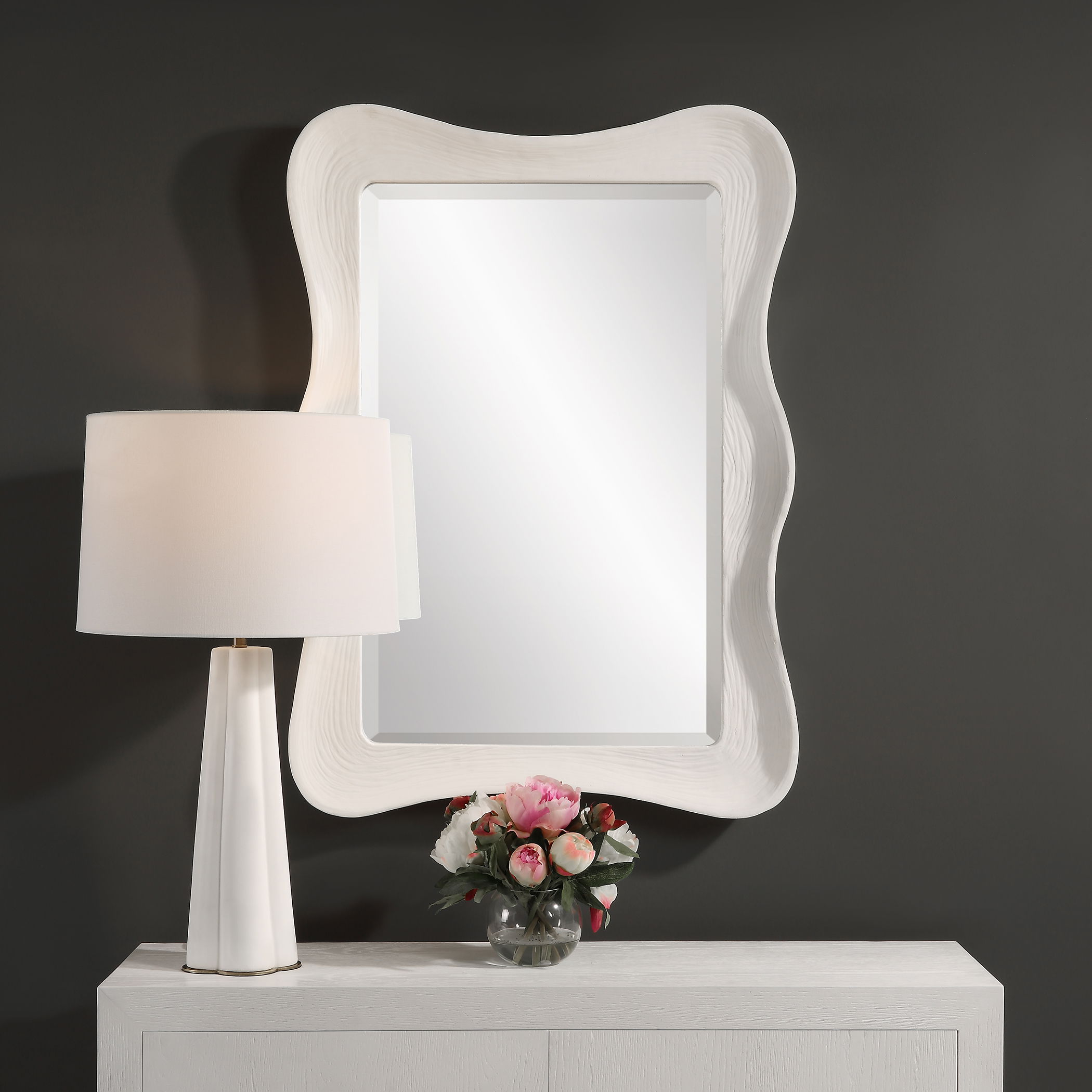 Whitehaven Wavy Rectangle Mirror, by Uttermost, 25.5" width x 35.62" height x 2.75" depth View 2