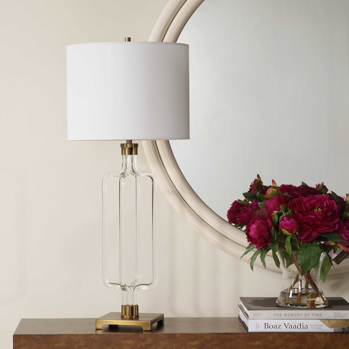 Outline Cordless LED Table Lamp, by Uttermost, 16" width x 30.75" height x 16" depth View 4