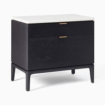 Online Designer Bedroom Parker (28") Grand Nightstand, Black, Set of 2