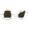 Stevie Lounge Chair Cedar Green, Accent Chair by Moe's Home, 35" width x 32.3" height x 34.25" depth thumbnail 7