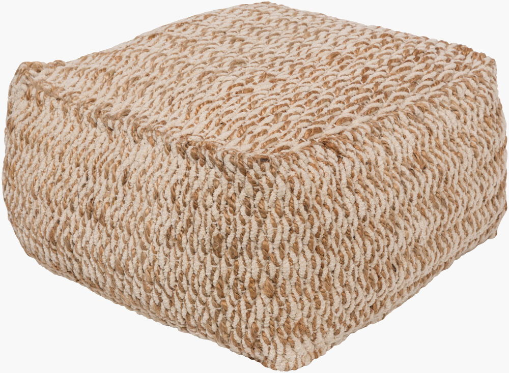 Oak Cove Pouf, Ottoman by Surya, 20" width x 12" height