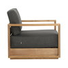 Darlene Outdoor Sofa Chair Charcoal, Accent Chair by Dovetail, 39.37" width x 32" height x 33.46" depth thumbnail 3