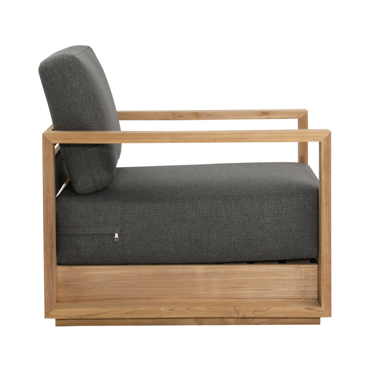 Darlene Outdoor Sofa Chair Charcoal, Accent Chair by Dovetail, 39.45" width x 32.5" height x 33.5" depth View 3