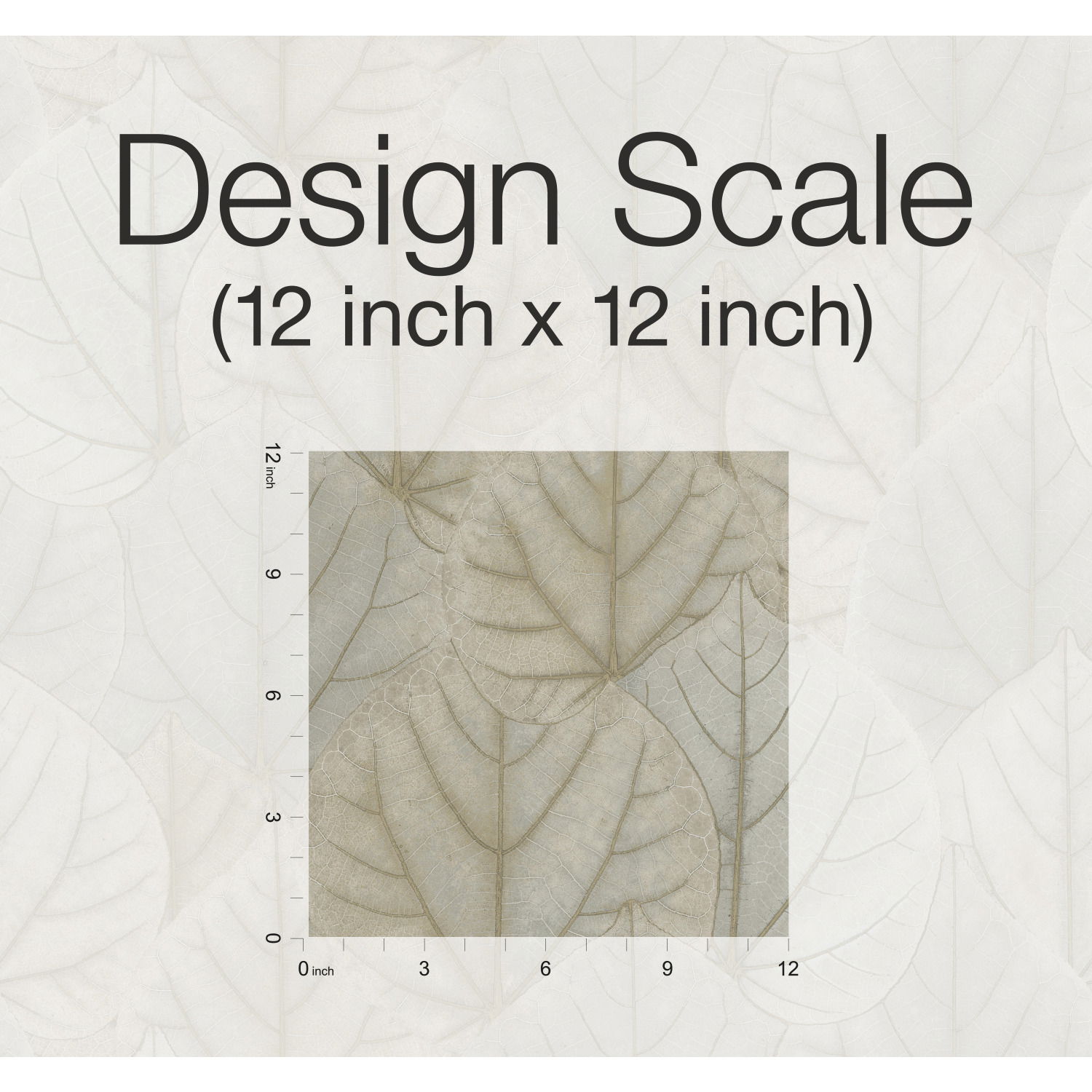 Leaf Concerto Taupe Wallpaper large image 