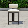 Bolster Back White Outdoor Counter Stool, Outdoor Stool by Uttermost, 1'8" width x 3'2.5" height x 2'2.25" depth thumbnail 2