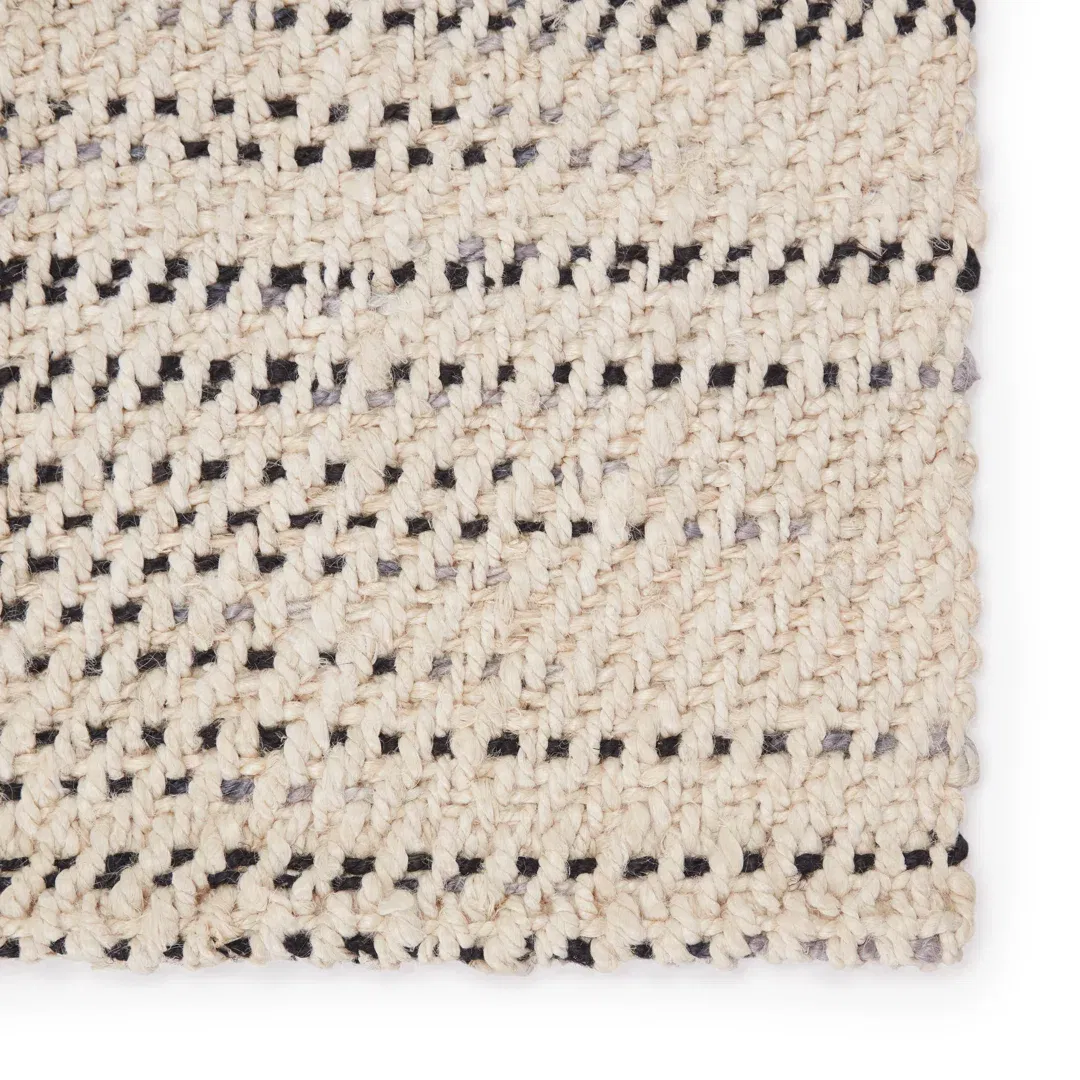 Handmade Jute White/Black Area Rug large image 