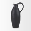 Valora Matte Black Ceramic Jug, Decorative Jar by Mercana, 7.09" length x 5.31" width x 14.76" height thumbnail 4