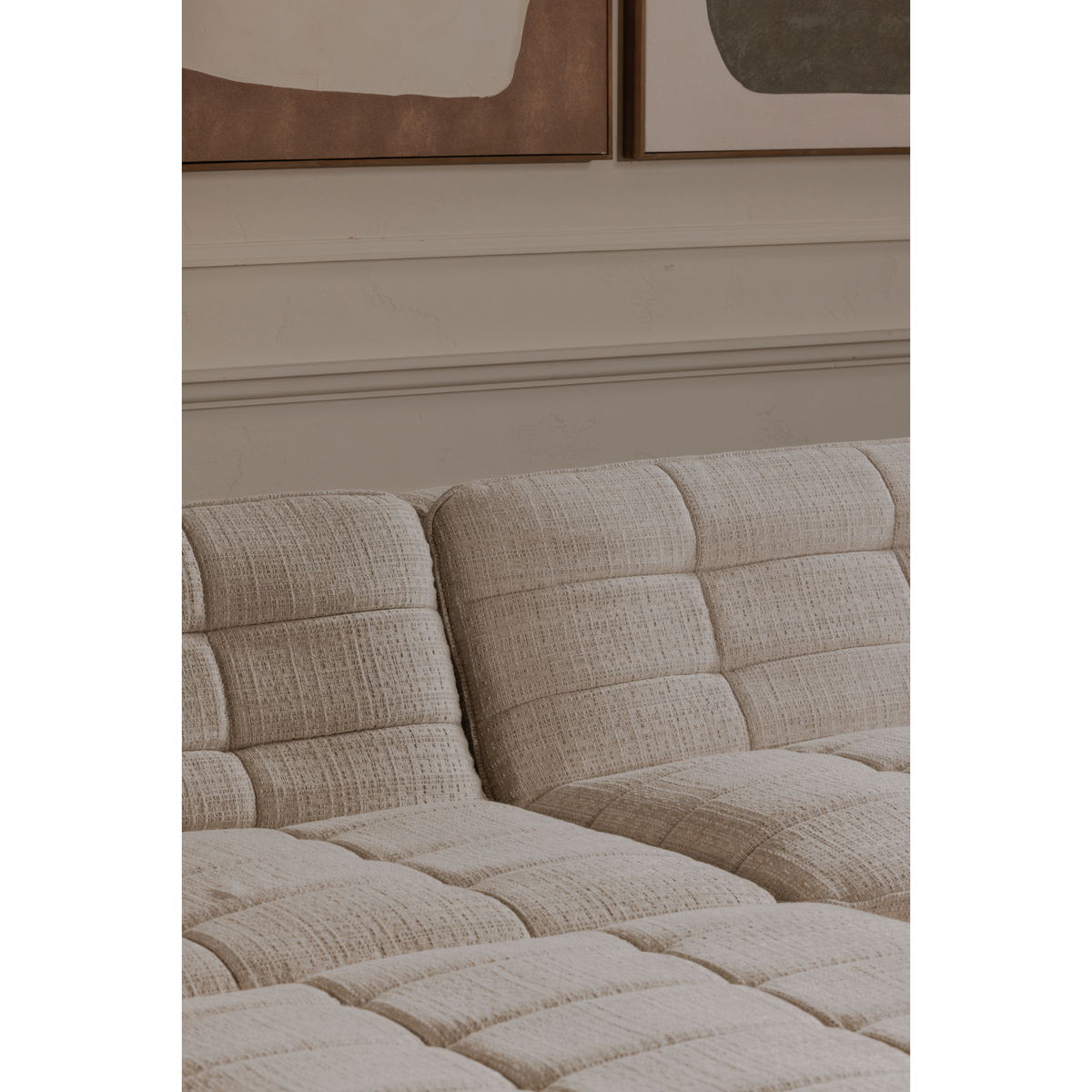 Lino Ottoman Textured Oat, by Moe's Home, 42.5" width x 17.7" height x 43.3" depth View 8