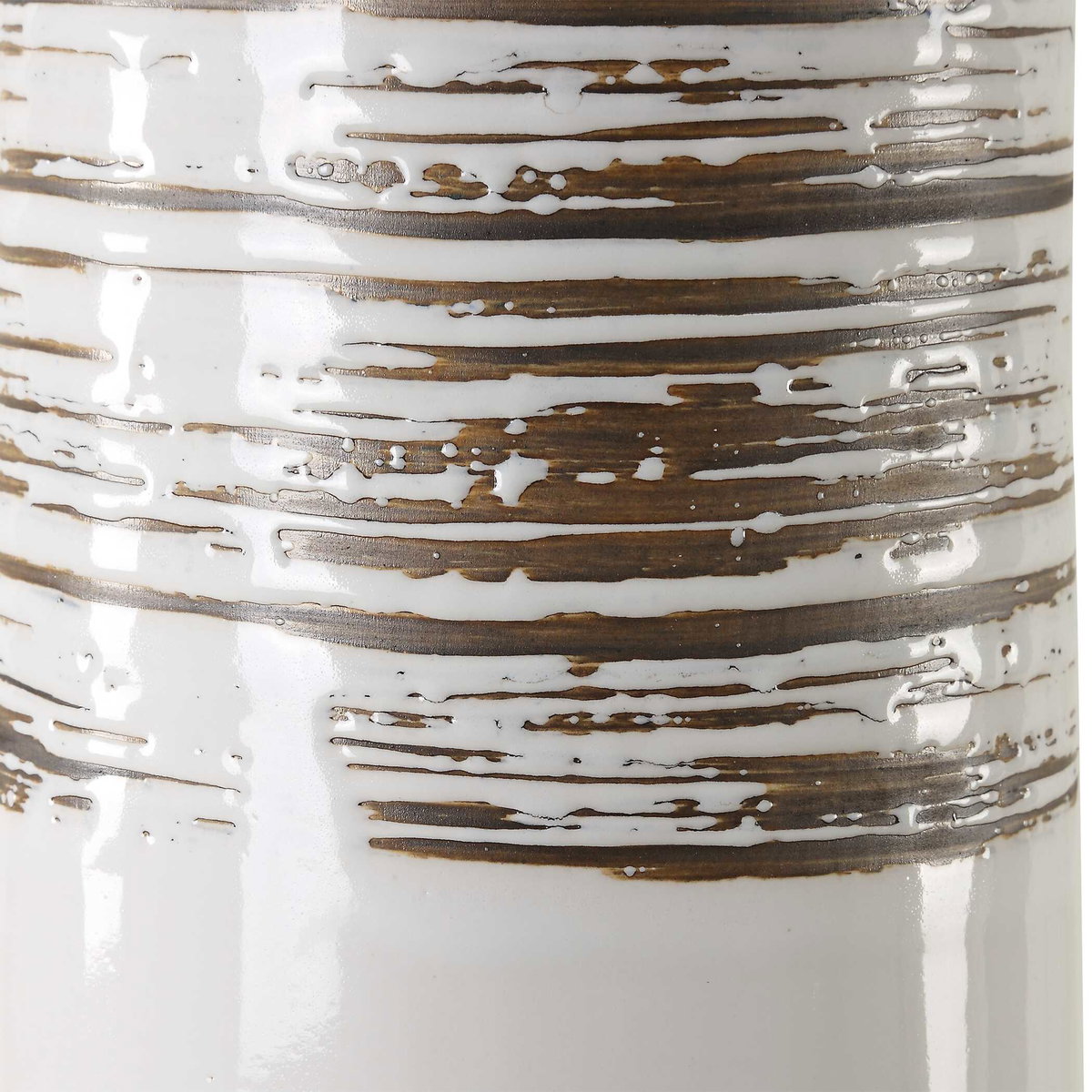 Haven White Glaze Table Lamp, by Uttermost, 15" width x 29.5" height x 15" depth View 8