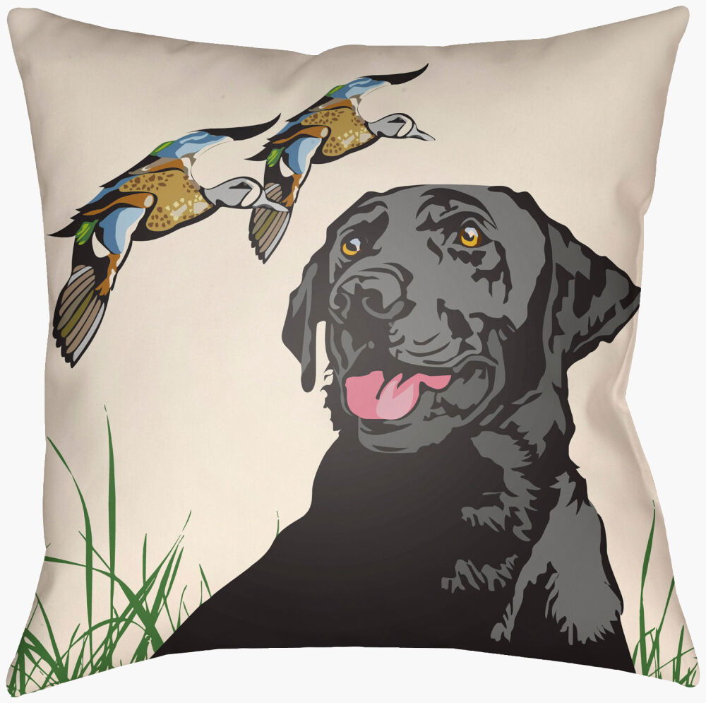 Lodge Cabin Accent Pillow, Decorative Pillow by Surya, 16" length x 16" width