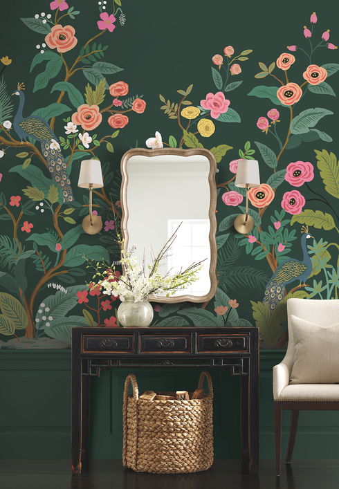 Peacock Emerald Wall Mural