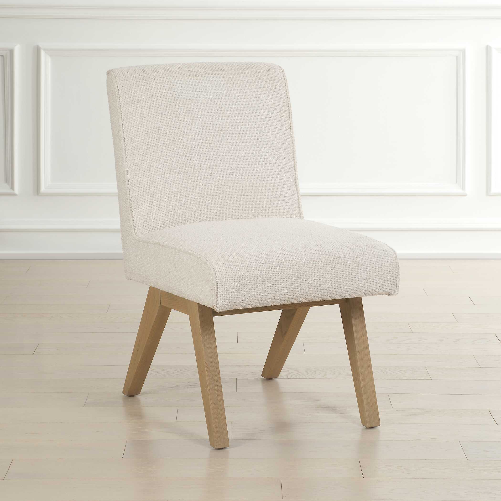 Blakely White Armless Dining Chair large image 