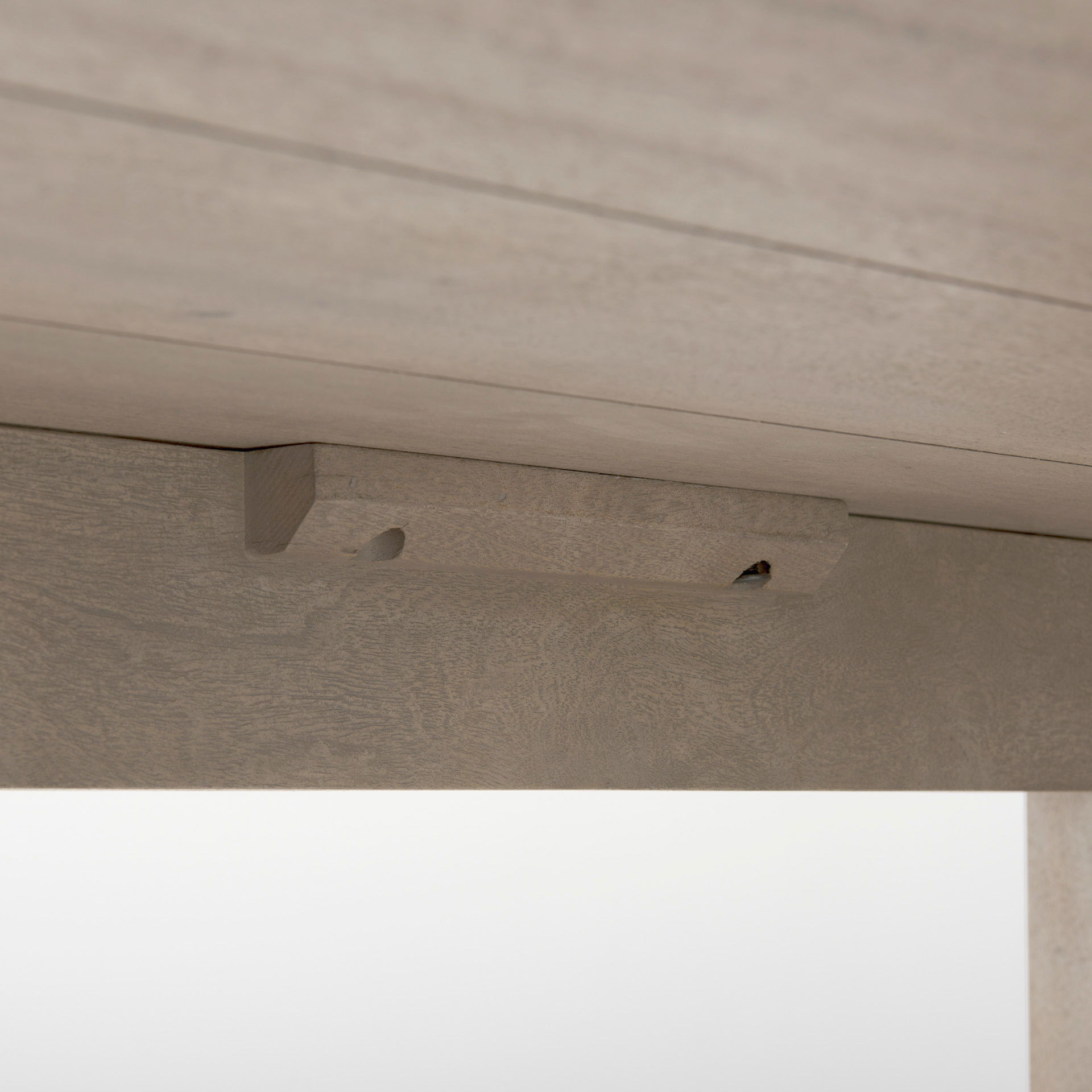 Aida 84L Light Gray Wood Dining Table large image 