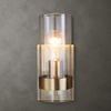 Cardiff Antique Brass 1 Light Cylinder Sconce thumbnail 0