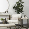 Watson Cream Fabric Wrap Gold Metal Frame Accent Chair, by Mercana, 30" length x 34.25" width x 29.13" height thumbnail 4