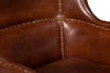 Whitney Distilled Leather Chair,Brown, Seating by Sarreid, 26" length x 33" width x 41" height thumbnail 6