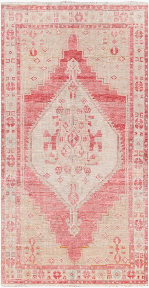 Antique One of a Kind Handmade Rug, by Surya, 9' length x 4'10" width