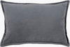 Cotton Velvet Lumbar Pillow, Decorative Pillow by Surya, 13" length x 19" width thumbnail