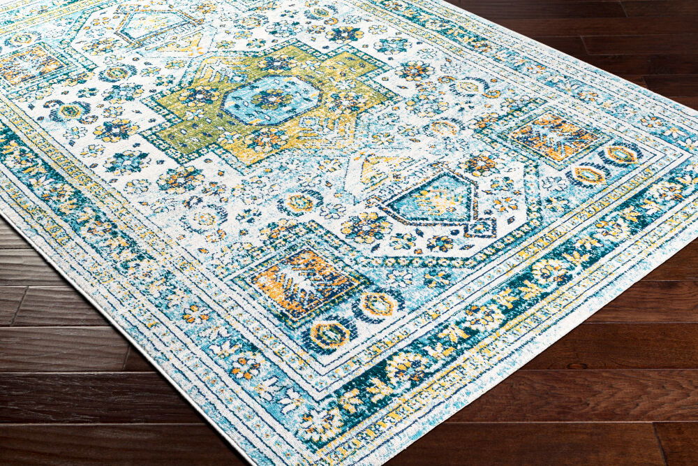 Floransa Machine Woven Rug, by Surya, 9'0.27" length x 6'6.74" width