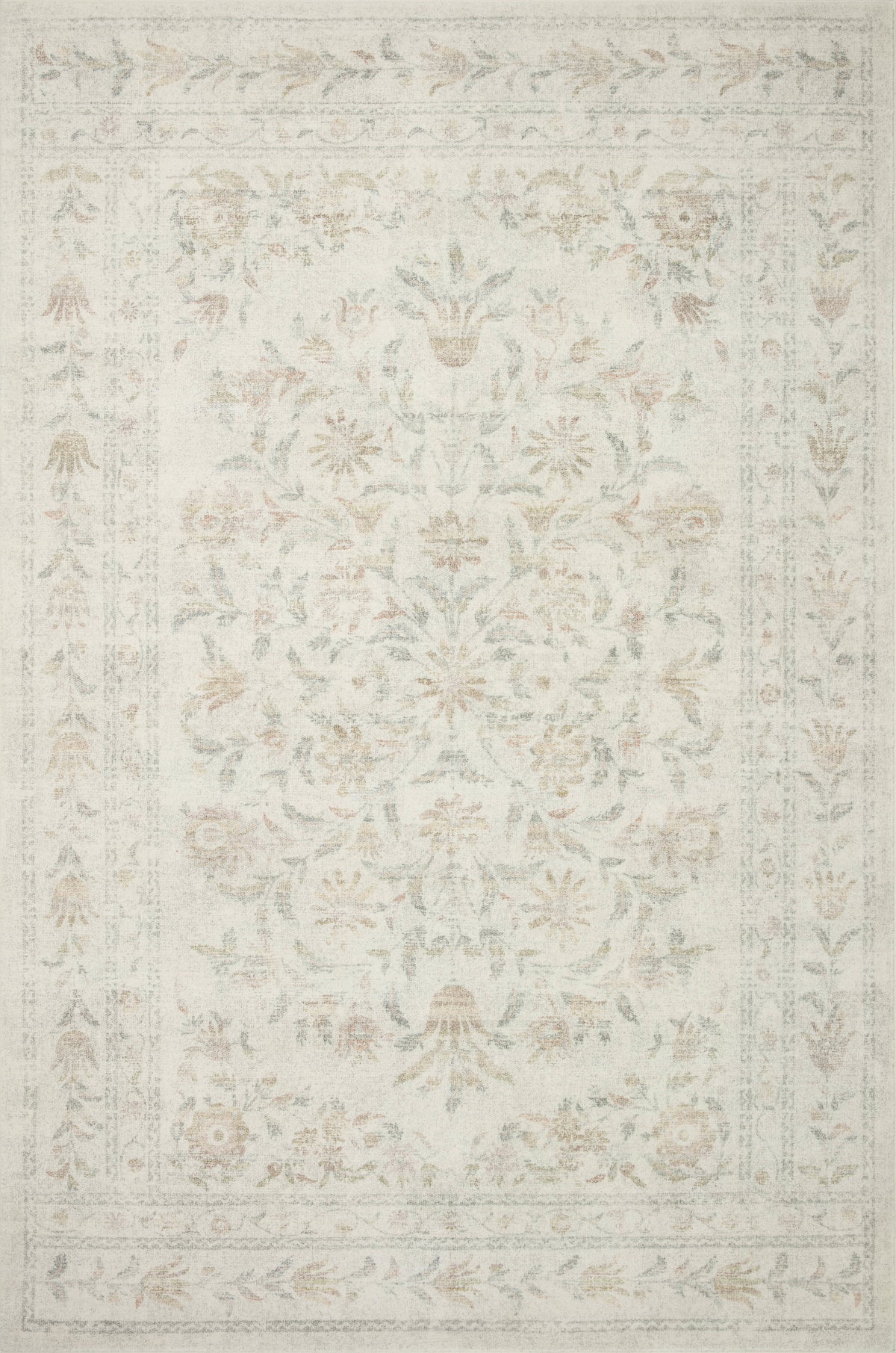 Rifle Paper Co. x Loloi Courtyard Rug, 2'6" length x 7'6" width View 1