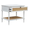 Coast White Rattan Side Table, Side & End Table by Uttermost, 25.75" width x 23" height x 18.75" depth thumbnail 5