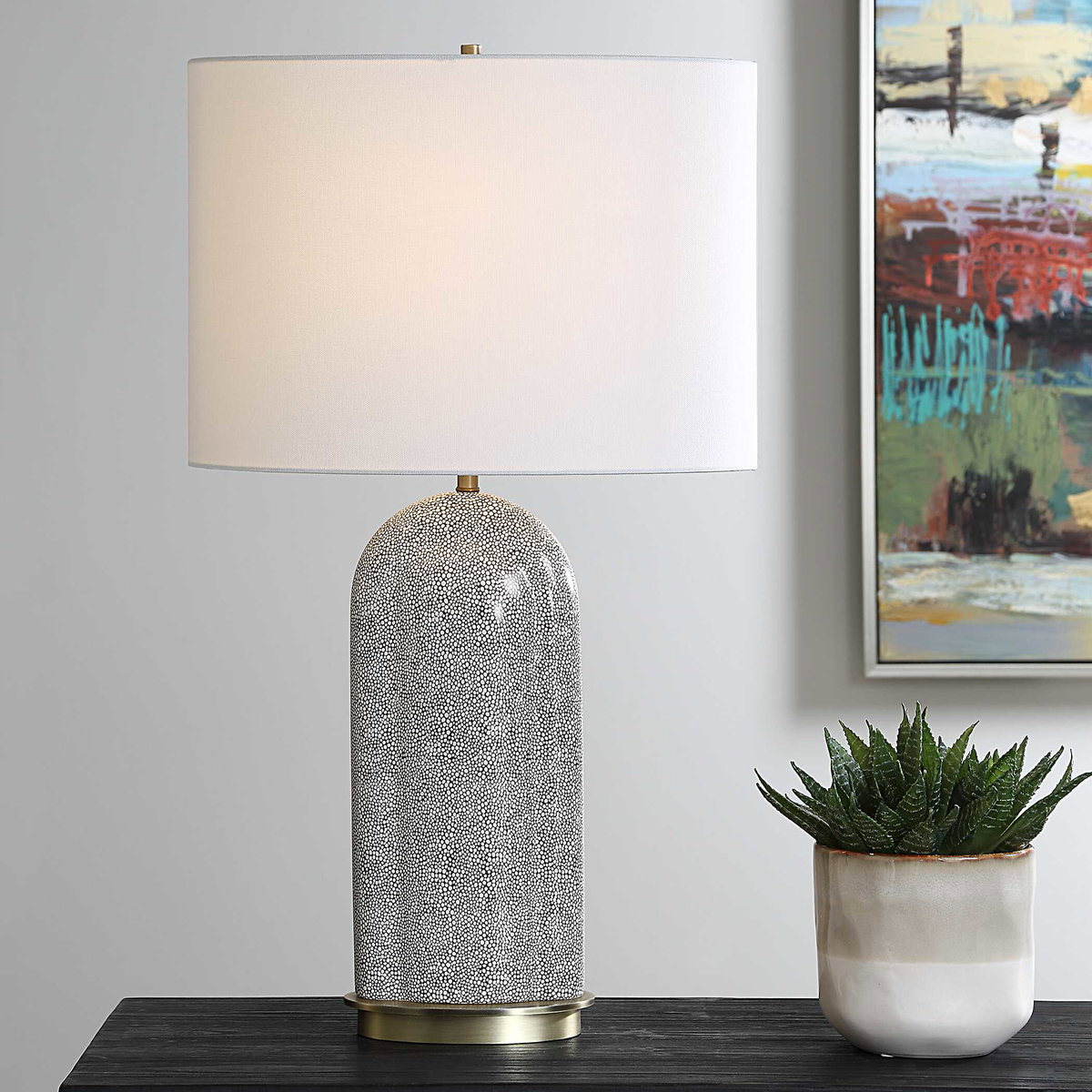 Dapple Table Lamp, by Uttermost, 1'5" width x 2'5.5" height x 11" depth View 2